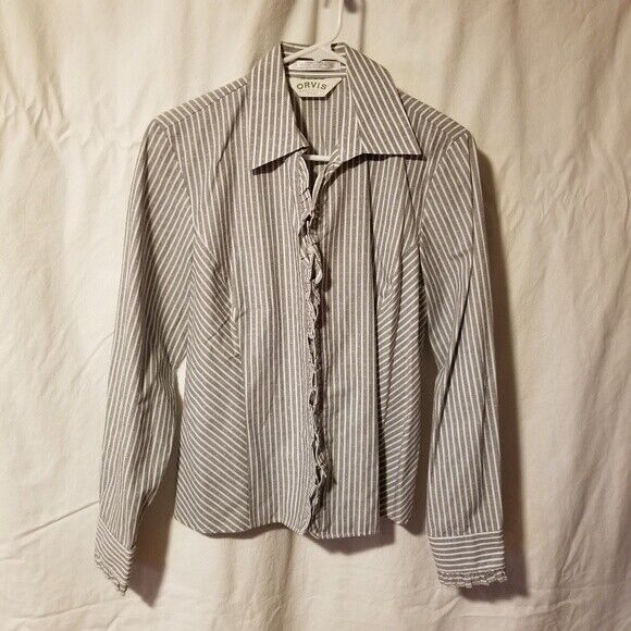 Orvis Tops - Orvis Button Up Shirt Size 8 Gray
